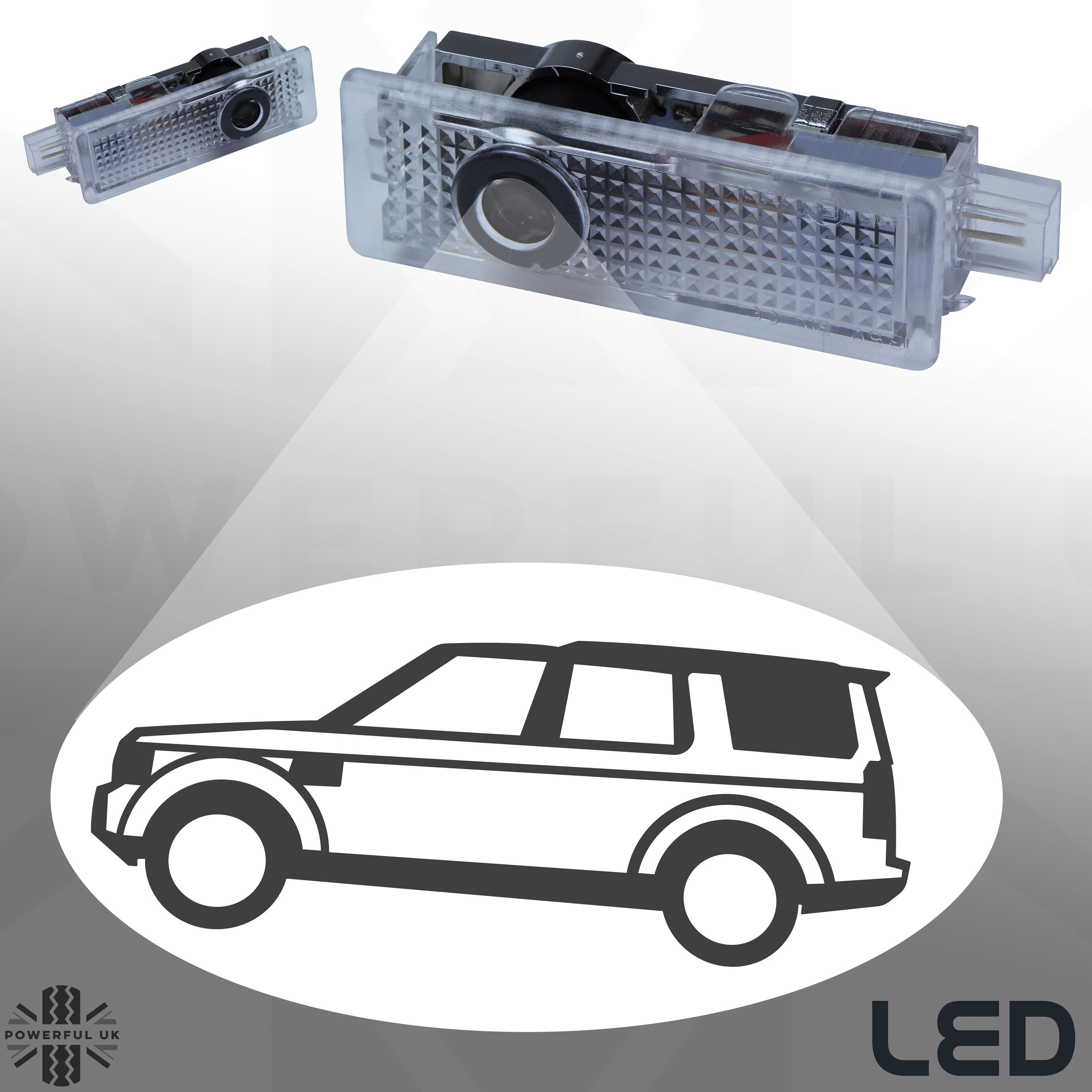 LED puddle Logo Lamp for Land Rover Discovery 3 & 4 – Trade4x4